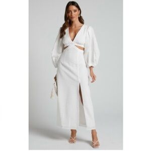 Showpo Miggy Midi Dress white